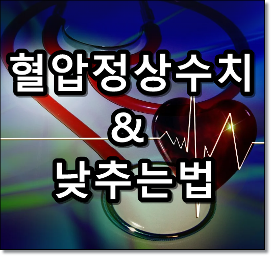 혈압정상수치 및 낮추는법 텍스트 썸네일